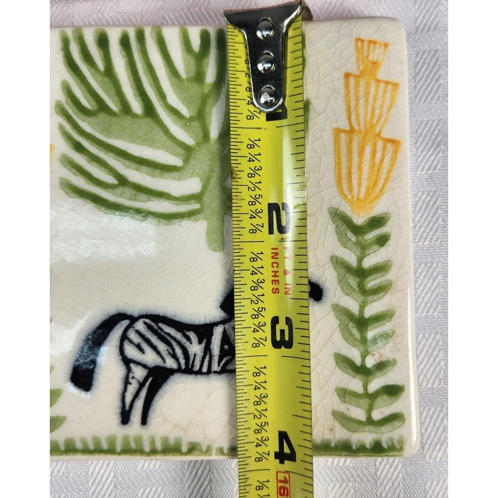 Zebra & Sunrise Coaster Trivet Set Decor 4x4